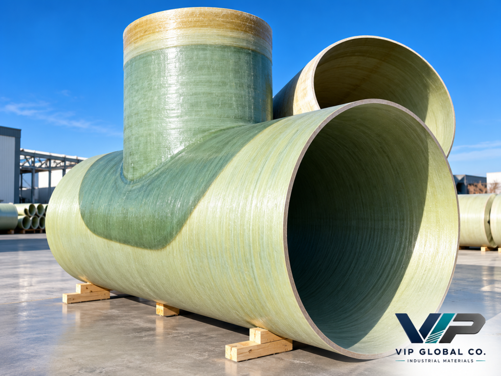 Large-diameter GRP fiberglass pipe fittings – VIP Global Co.